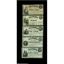 North Troy, VT- W.C.Gilman 3ó, 5ó, 10ó, 25ó, 50ó Dec. 1, 1862 Coulter UNL, , 6, 7, 8The 3ó denominat