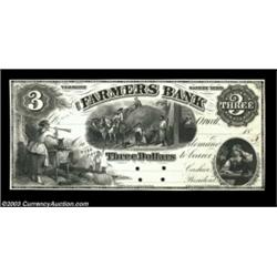 Orwell, VT- The Farmers Bank $3 UNL ProofAn attractive ex-ABNCo sale black and white Proof on light.