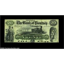 Poultney, VT- The Bank of Poultney $20 Sept. 4, 1862 G28bA very rare late issue Vermont example, wit