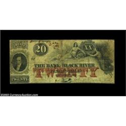 Proctorsville, VT- The Bank of Black River $20 G12aAn extremely rare note which is listed as SENC in