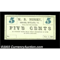 Rutland, VT- W.B. Mussey ó, 10ó, 25ó, 50ó Nov. 1, 1862 Coulter 34, 35, 36, 37A set of four pieces fr