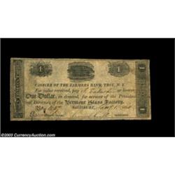 Salisbury, VT - Vermont Glass Factory $1 Jan. 1, 1814 Coulter 4A well circulated but absolutely prob