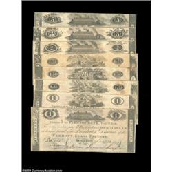 Salisbury, VT - Vermont Glass Factory$1 Jan. 10, 1864 Coulter UNL Fine; $1 June 1, 1814 Coulter 2 VF