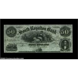 South Royalton, VT- The South Royalton Bank $50 G18A lovely and scarce remainder. Extremely Fine-Abo