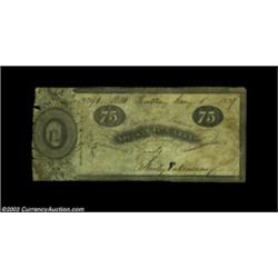 West Poultney, VT- Stanley & Mallary 75ó Jan. 1, 1839 UNLDifferent in format and date from all of th