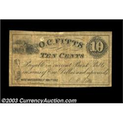 West Wardsboro, VT- O.C. Fitts 10ó, 25ó Nov. 1, 1862 Coulter 1, UNLTwo pieces, the first signed and.