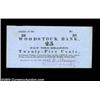 Image 1 : Woodstock, VT- S.E. Munger 25ó Oct. 10, 1862 Coulter UNLA neat piece of scrip in a most unusual form