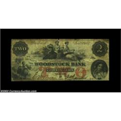 Woodstock, VT- The Woodstock Bank $2 Jan. 1, 1857 G8aAnother very scarce note from this unusually co