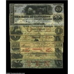 Seven Nice Vermont Obsoletes.Castleton, VT - The Bank of Castleton $20 G10, Coulter 7, remainder, CU