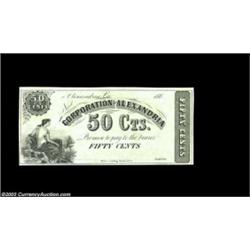 Alexandria, VA - Corporation of Alexandria 50ó, 186__Unissued and unsigned. About Uncirculated. Impo