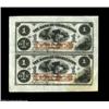 Image 1 : Charleston, WV- The Bank of Charleston $1-$1 June 1, 1861 G2a-G2a (X-1) Uncut SheetA nice uncut shee