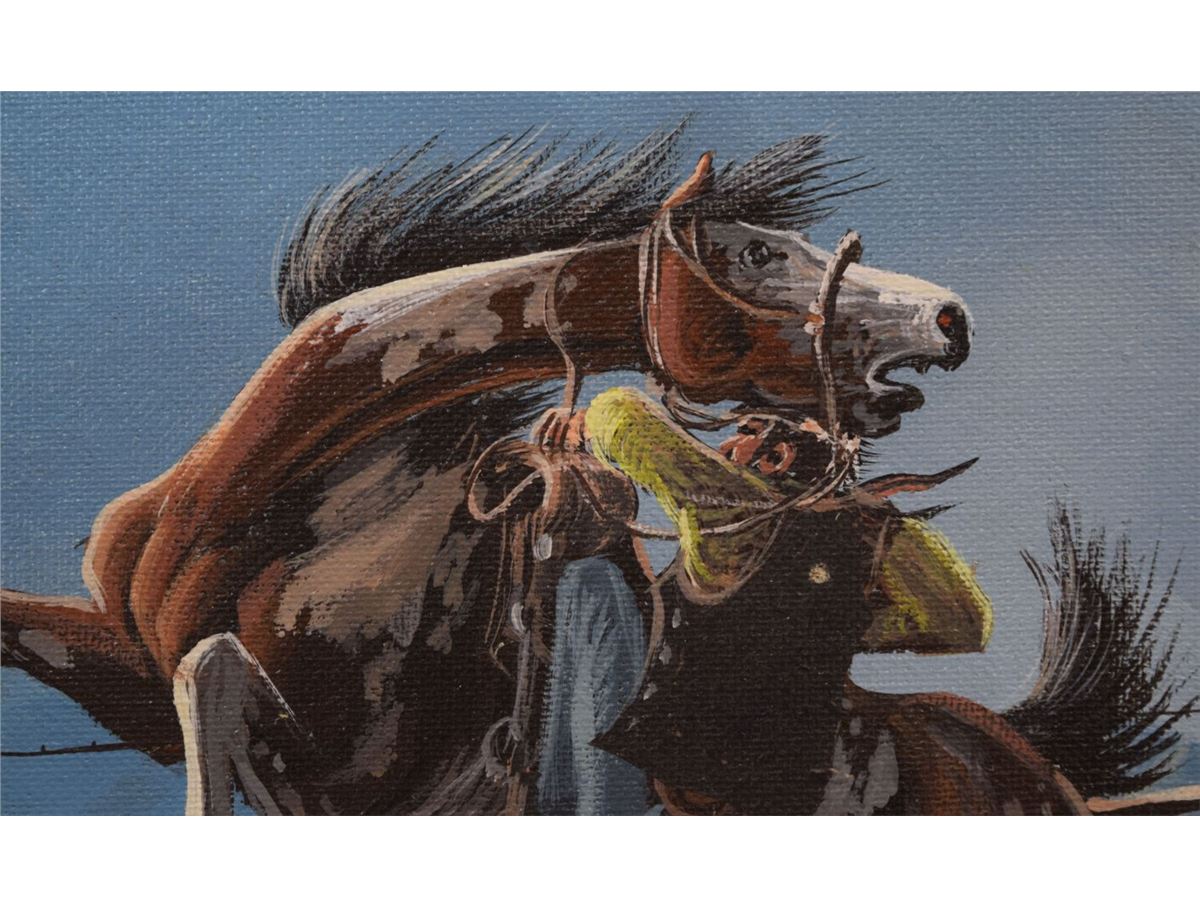 SIOUX PAINTING TWO BULLS SIOUX PAINTING TWO BULLS