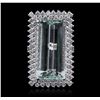 Image 1 : 14KT White Gold GIA Certified 37.30ct Aquamarine and Diamond Ring