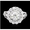 Image 1 : 14KT White Gold EGL Certified 3.65ctw Diamond Ring