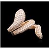 Image 2 : 14KT Rose Gold 1.23ctw Diamond Ring
