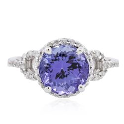 14KT White Gold 3.51ct Tanzanite and Diamond Ring