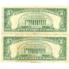 Image 2 : 1963 $5 Red Seal Bill Lot of 2
