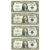 Image 1 : 1935 $1 Silver Certificate Lot of 4 Assorted Bills