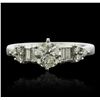 Image 1 : 18KT White Gold 1.27ctw Diamond Ring