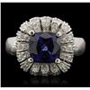 Image 1 : 14KT White Gold 2.25ct Tanzanite and Diamond Ring