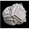 Image 2 : 14KT White Gold 2.77ctw Diamond Ring