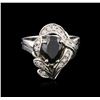 Image 1 : 2.08ctw Black Diamond Ring - 14KT White Gold