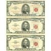 Image 1 : 1963 $5 Red Seal Bill Lot of 3
