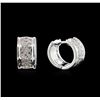 Image 2 : 0.50ctw Diamond Earrings - 14KT White Gold
