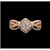 Image 1 : 0.75ctw Diamond Ring - 18KT Rose Gold