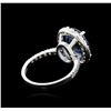 Image 3 : 14KT White Gold 5.79ct Tanzanite and Diamond Ring