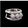 Image 2 : 14KT White Gold 1.05ctw Diamond Ring