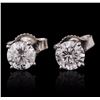 Image 1 : 14KT White Gold 0.90ctw Diamond Solitaire Earrings