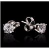 Image 2 : 14KT White Gold 0.90ctw Diamond Solitaire Earrings
