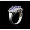 Image 3 : 14KT White Gold 2.52ctw Tanzanite and Diamond Ring