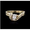 Image 1 : 14KT Yellow Gold 0.50ctw Diamond Ring