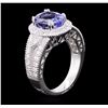 Image 3 : 14KT White Gold 3.14ct Tanzanite and Diamond Ring
