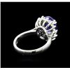 Image 3 : 14KT White Gold 5.19ct Tanzanite and Diamond Ring