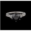Image 1 : 3.64ctw Black Diamond Ring - 14KT White Gold