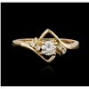Image 1 : 14KT Yellow Gold 0.35ctw Diamond Ring