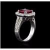 Image 3 : 14KT White Gold 3.33ct Rubellite and Diamond Ring
