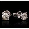 Image 2 : 14KT White Gold 1.39ctw Diamond Stud Earrings