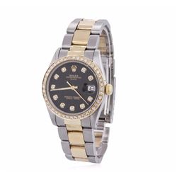 Rolex Two-Tone Diamond Date Vintage Men's Watch