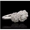 Image 2 : 14KT White Gold 1.64ctw Diamond Ring