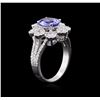 Image 3 : 14KT White Gold 2.00ct Tanzanite and Diamond Ring