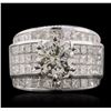 Image 1 : 18KT White Gold 4.64ctw Diamond Ring