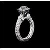 Image 3 : 3.27ctw Black Diamond Ring - 14KT White Gold