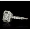 Image 2 : 14KT White Gold 0.98ctw Diamond Ring