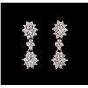 Image 1 : 2.25ctw Diamond Earrings - 18KT White Gold