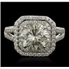 Image 1 : 14KT White Gold 3.99ctw Diamond Ring