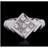 Image 1 : 14KT White Gold 0.95ctw Diamond Ring